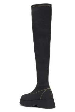 Cheap GANNI Flache Retro-Sockenstiefel Black