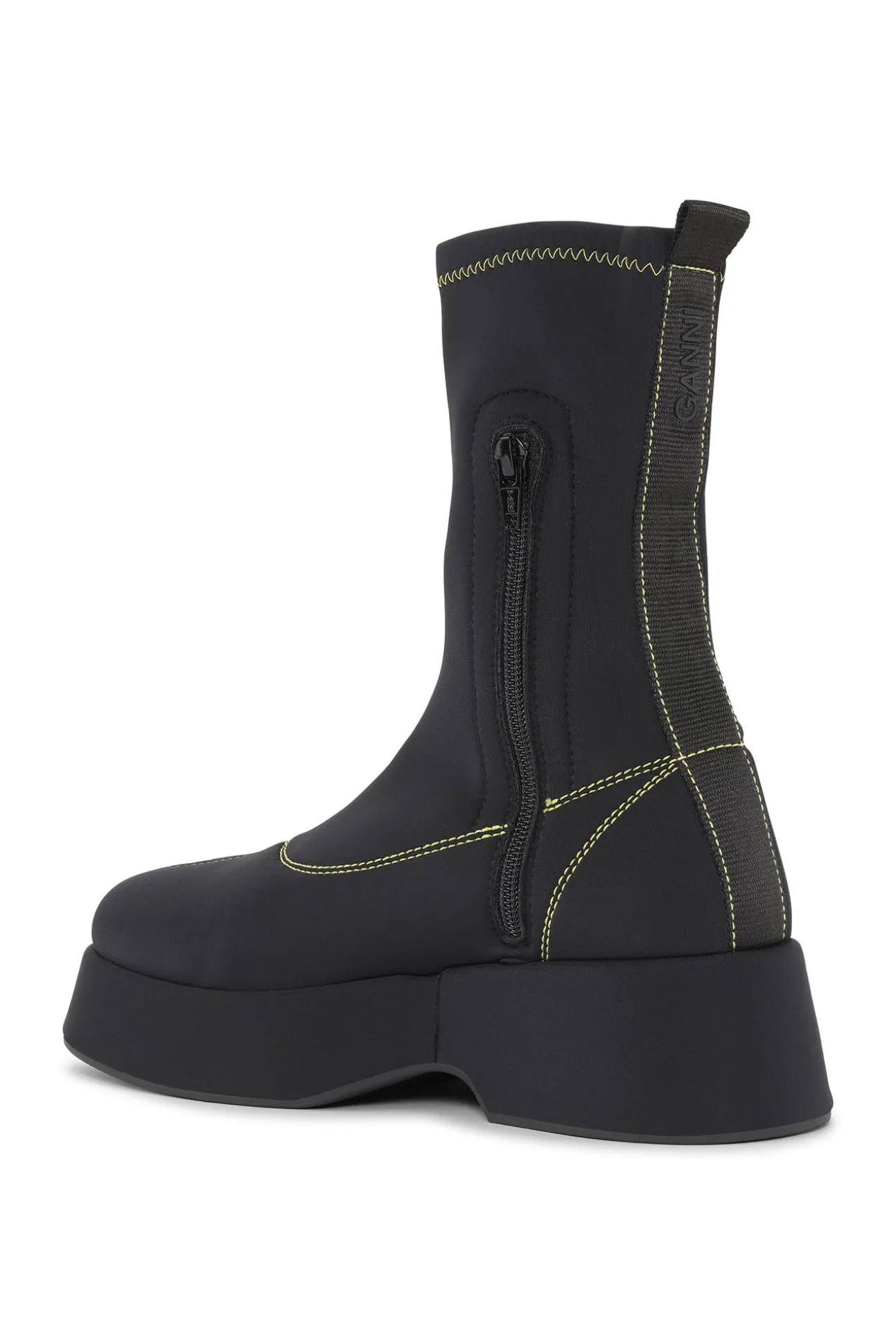 Discount GANNI Flache Retro-Sockenstiefel Black