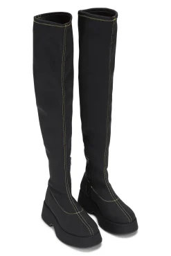 Cheap GANNI Flache Retro-Sockenstiefel Black