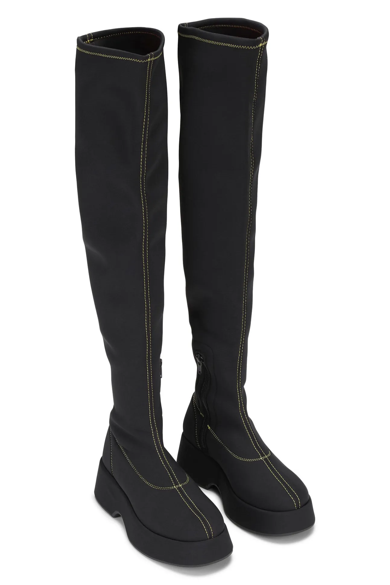 Cheap GANNI Flache Retro-Sockenstiefel Black