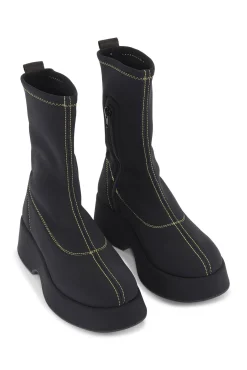 Discount GANNI Flache Retro-Sockenstiefel Black