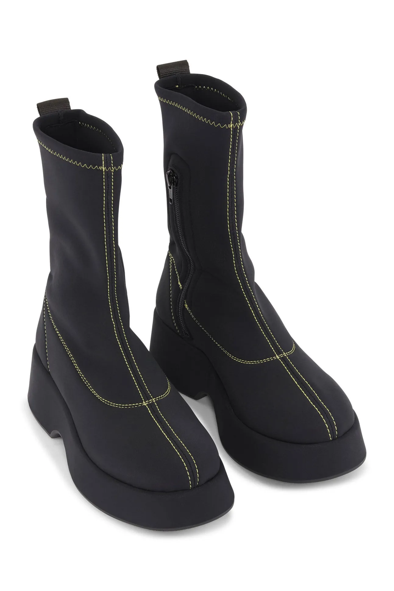 Discount GANNI Flache Retro-Sockenstiefel Black