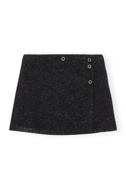 Outlet GANNI Funkelnder Minirock Black