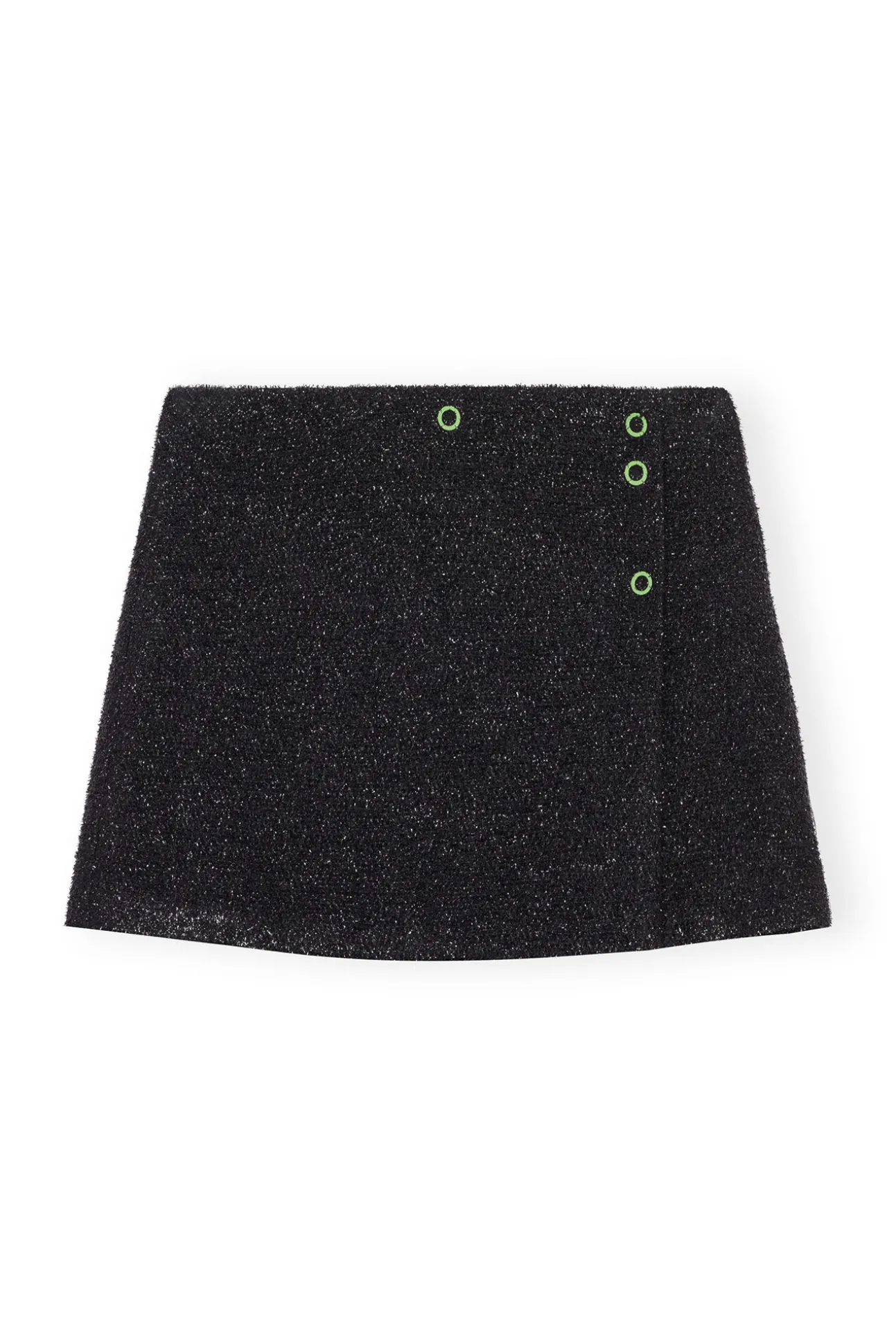 Outlet GANNI Funkelnder Minirock Black