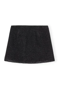 Outlet GANNI Funkelnder Minirock Black