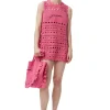 Discount GANNI Gehakelte Tunika Shocking Pink