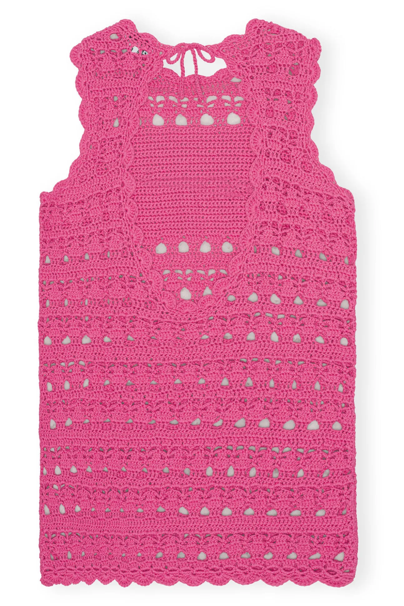 Discount GANNI Gehakelte Tunika Shocking Pink