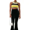 Clearance GANNI Gehakeltes Racerback-Bikinioberteil Golden Kiwi
