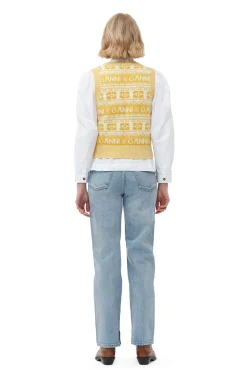 Flash Sale GANNI Gelbe Wool-Mix-Weste Maize