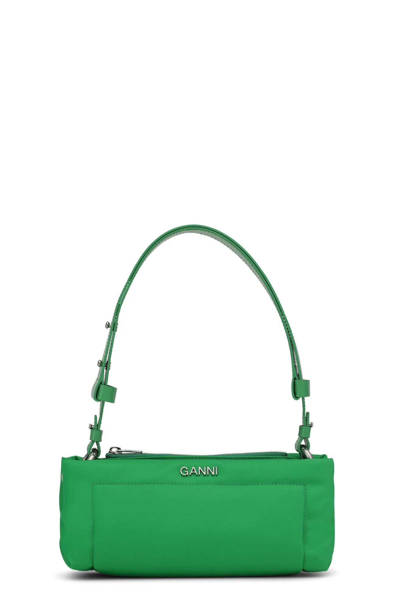 Discount GANNI Gepolsterte Baguette-Tasche Kelly Green