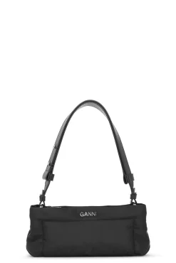 Best Sale GANNI Gepolsterte Baguette-Tasche Black