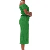 Best GANNI Gesmokter Satin-Rock Classic Green