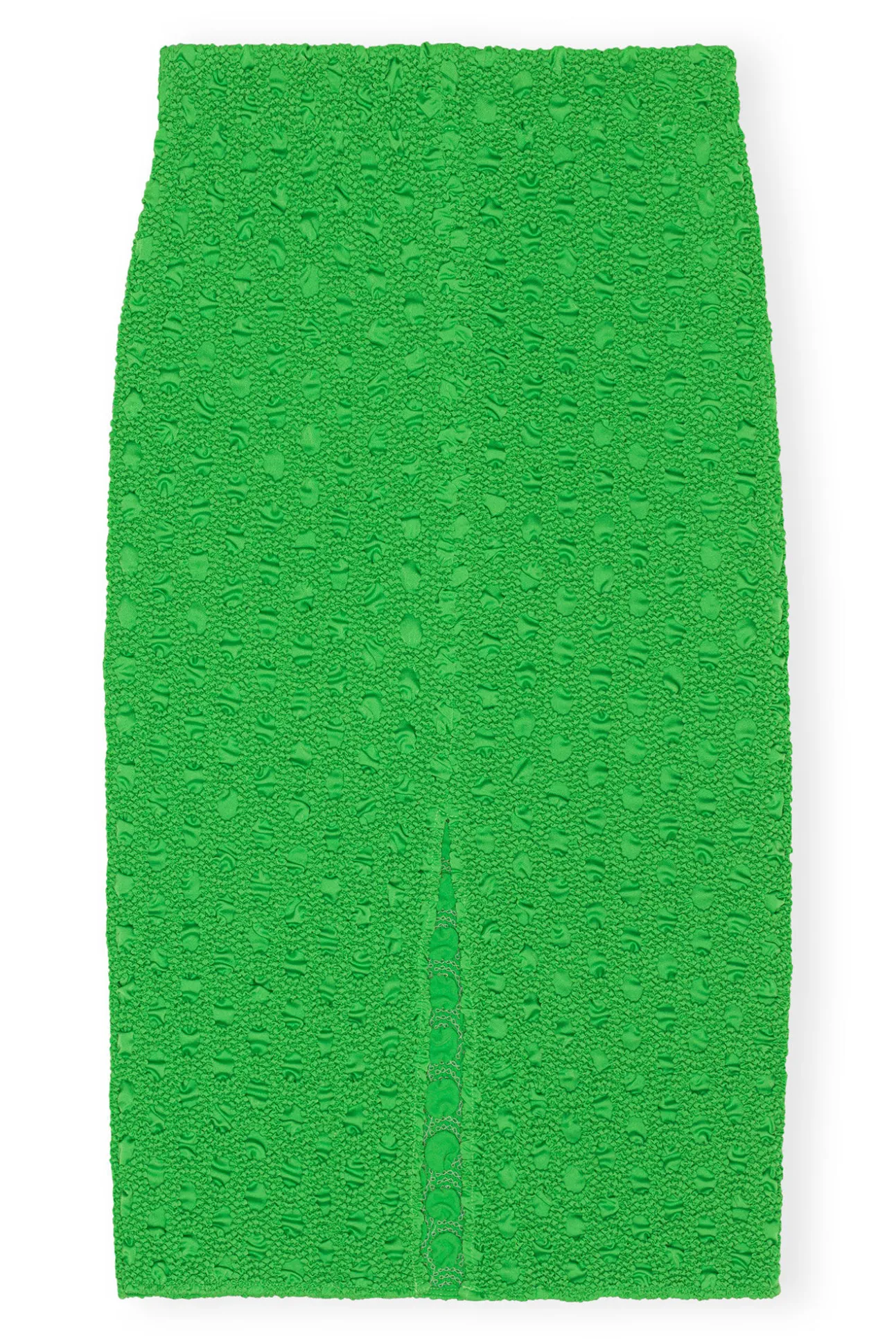 Best GANNI Gesmokter Satin-Rock Classic Green