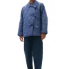 Flash Sale GANNI Gesteppte, Asymmetrische Ripstop-Jacke Gray Blue