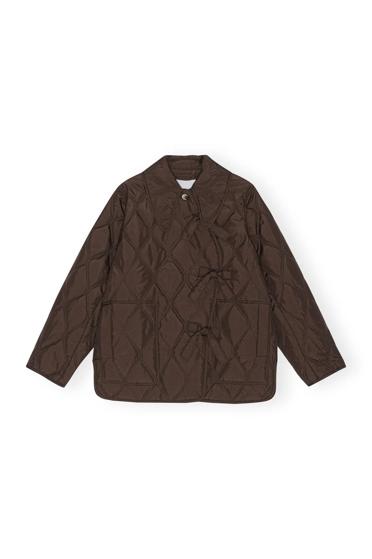 Online GANNI Gesteppte, Asymmetrische Ripstop-Jacke Mole