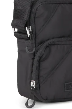 Outlet GANNI Gesteppte Crossbody-Tasche Black