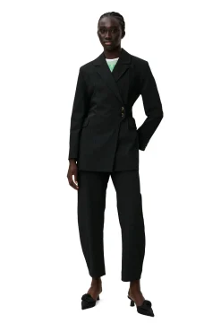 Sale GANNI Gestreifte Hose Mit Mittelhoher Taille Black