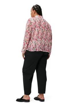 Sale GANNI Gestreifte Hose Mit Mittelhoher Taille Black