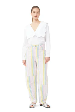New GANNI Gestreifte Stary-Jeans Multicolour