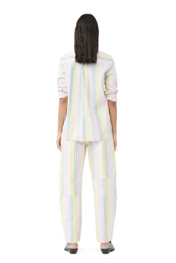 Flash Sale GANNI Gestreiftes Cotton-Hemd Multicolour