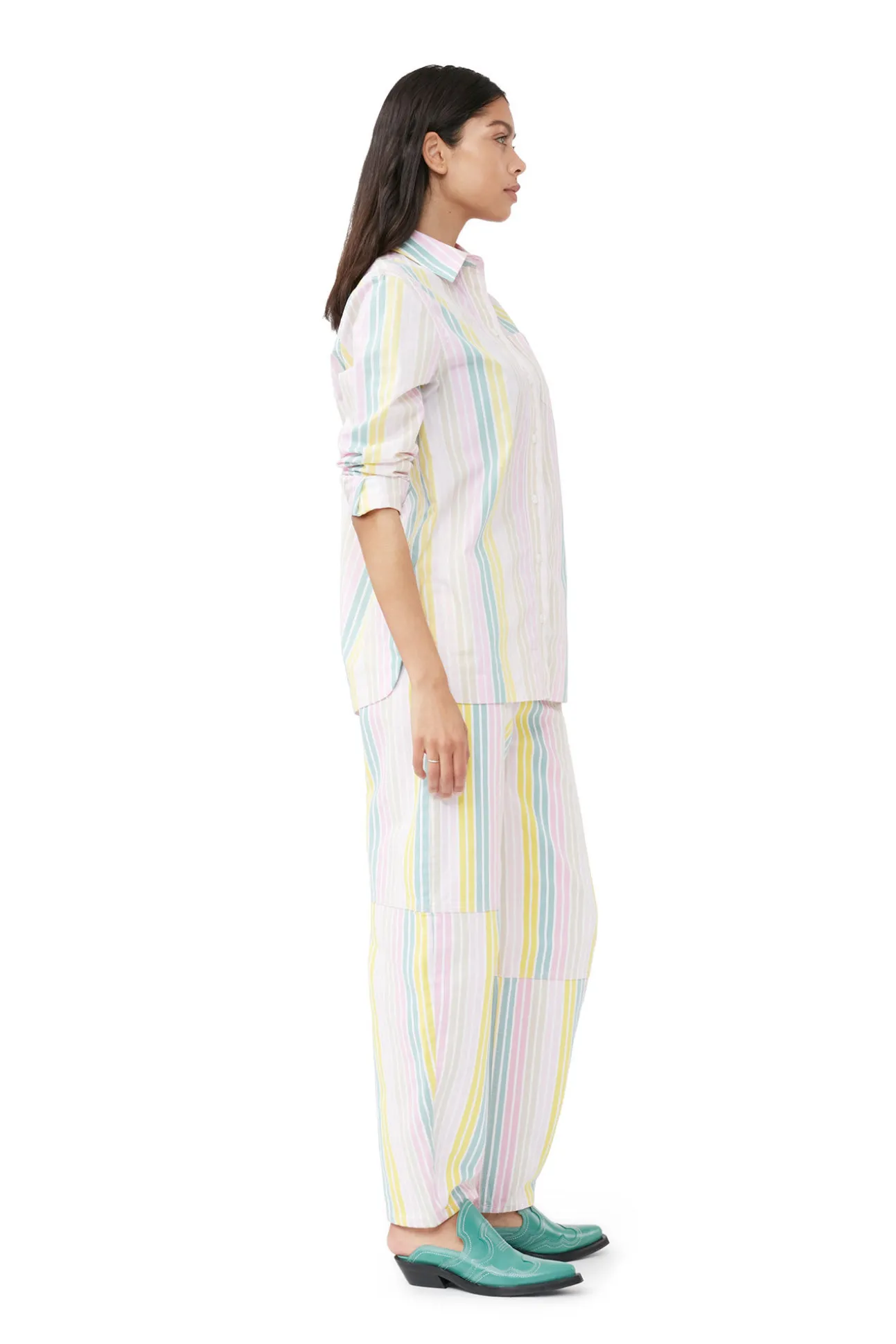 Flash Sale GANNI Gestreiftes Cotton-Hemd Multicolour