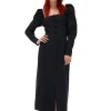 Best GANNI Gestreiftes, Tailliertes Stretch-Midikleid Sky Captain