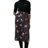 Hot GANNI Gewellter, Elastischer Satin-Maxirock Black