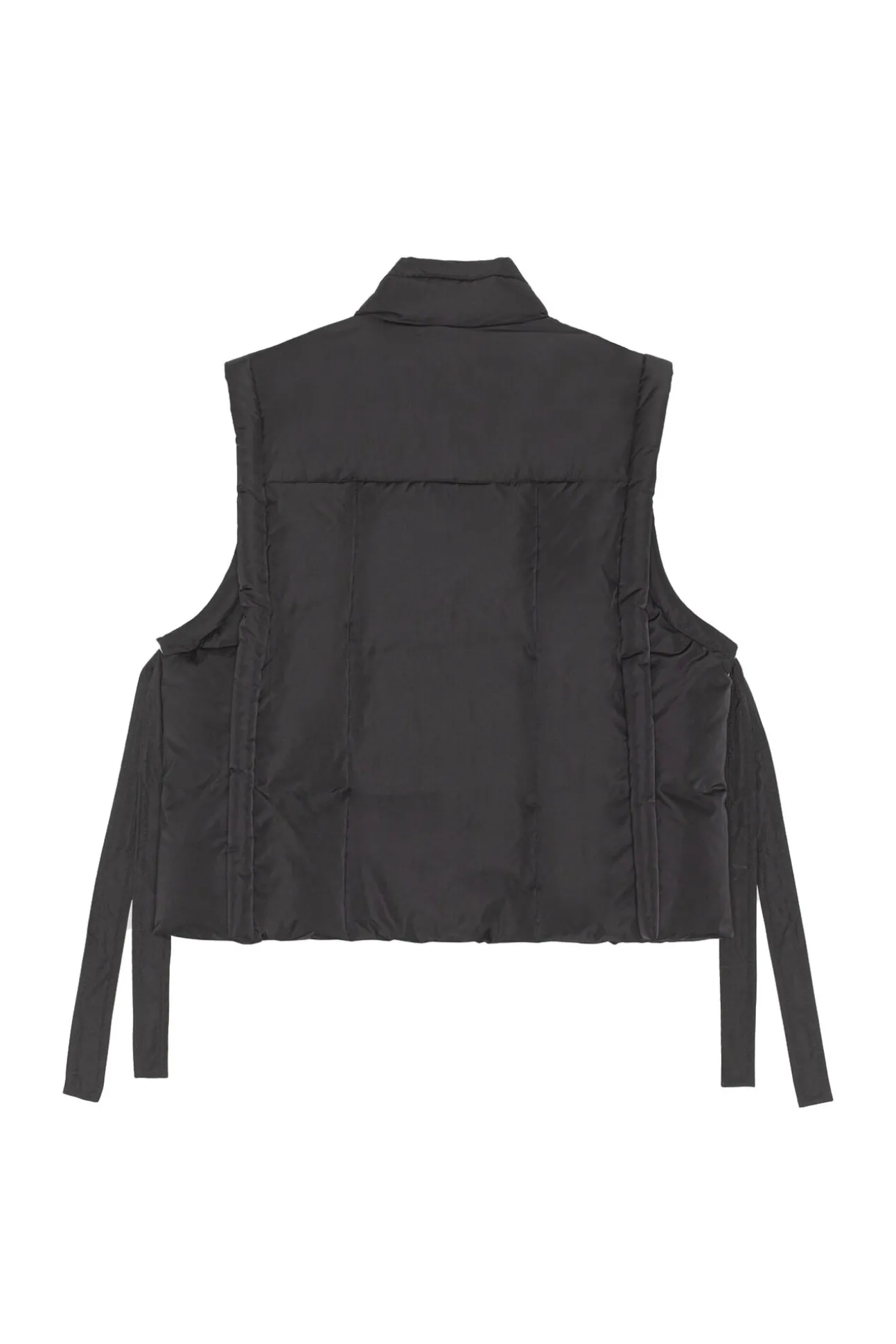 Flash Sale GANNI Glanzende Puff-Weste In Oversize-Passform Black