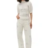 Best Sale GANNI Glitzernde Izey-Jeans Vanilla Ice