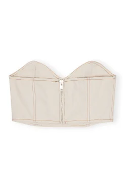 Outlet GANNI Glitzerndes Jeansoberteil Vanilla Ice