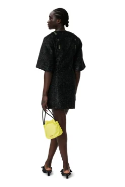 Hot GANNI Glitzerndes Minikleid Black
