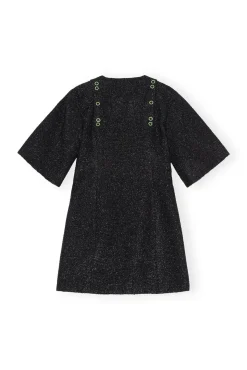 Hot GANNI Glitzerndes Minikleid Black