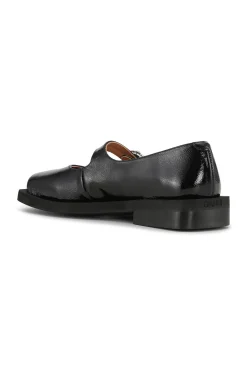 Store GANNI Glossy Mary-Jane-Ballerinas Black