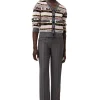 Fashion GANNI Grafik-Strickjacke Petrified Oak