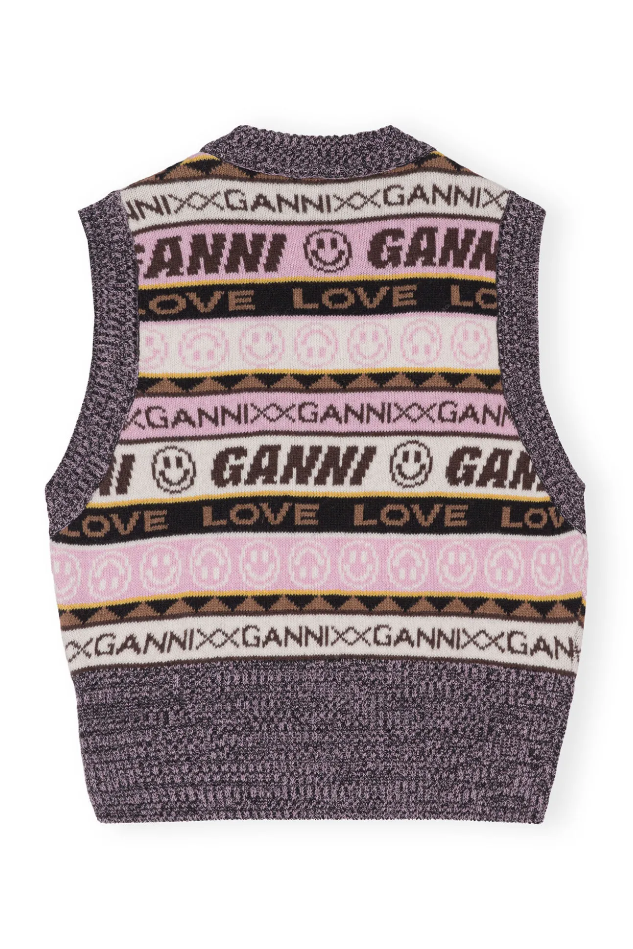 Discount GANNI Grafik-Weste Mit V-Ausschnitt Petrified Oak