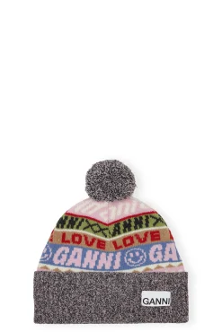 Best Sale GANNI Grafik-Wollmutze Multicolour