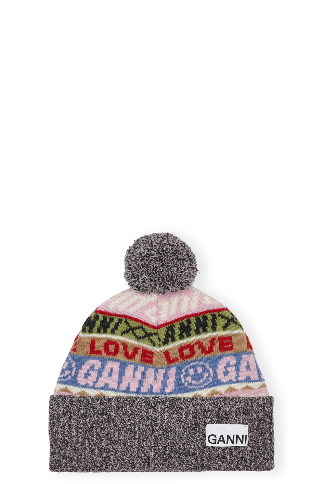 Best Sale GANNI Grafik-Wollmutze Multicolour