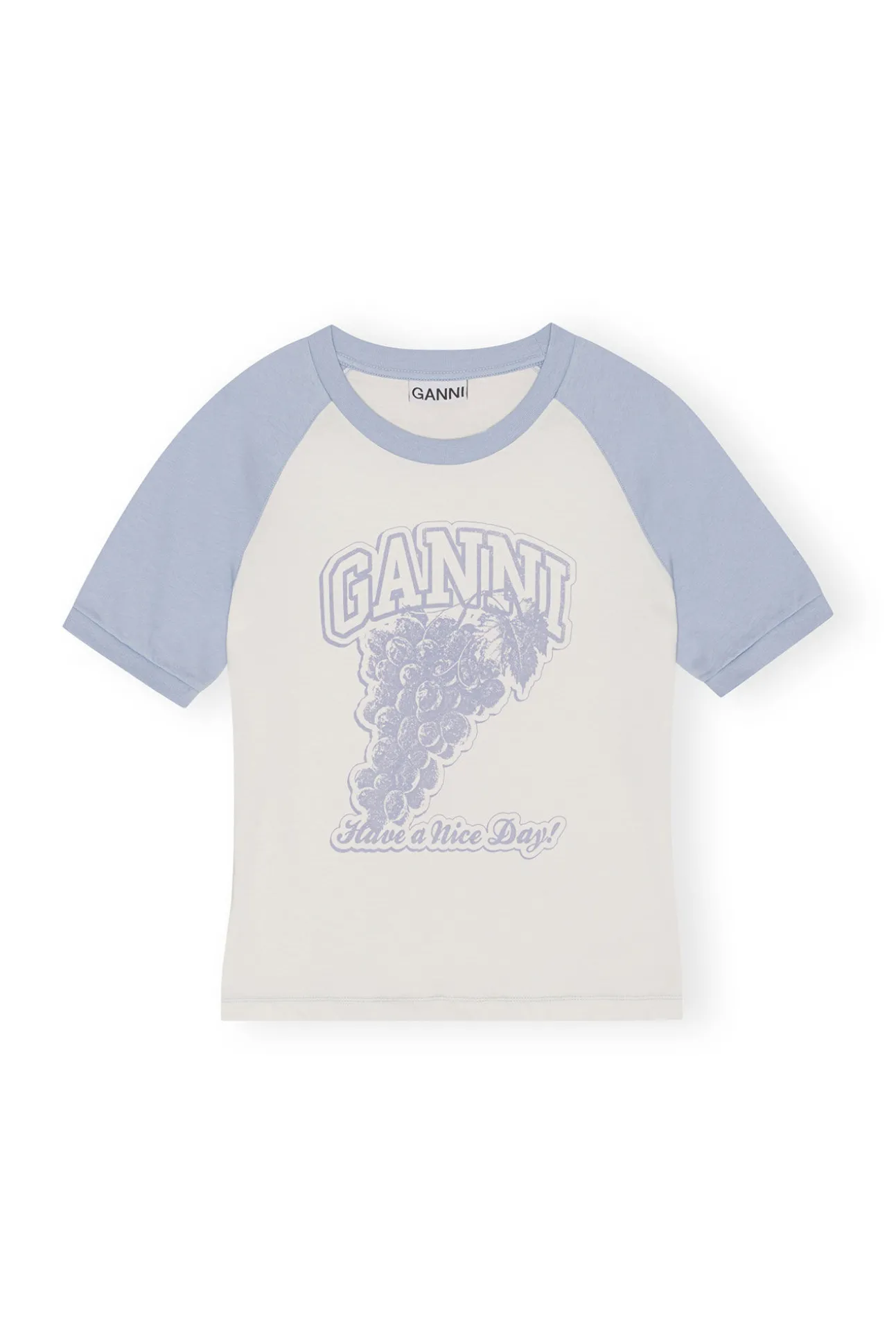 Flash Sale GANNI Grapes-Raglan-T-Shirt Egret
