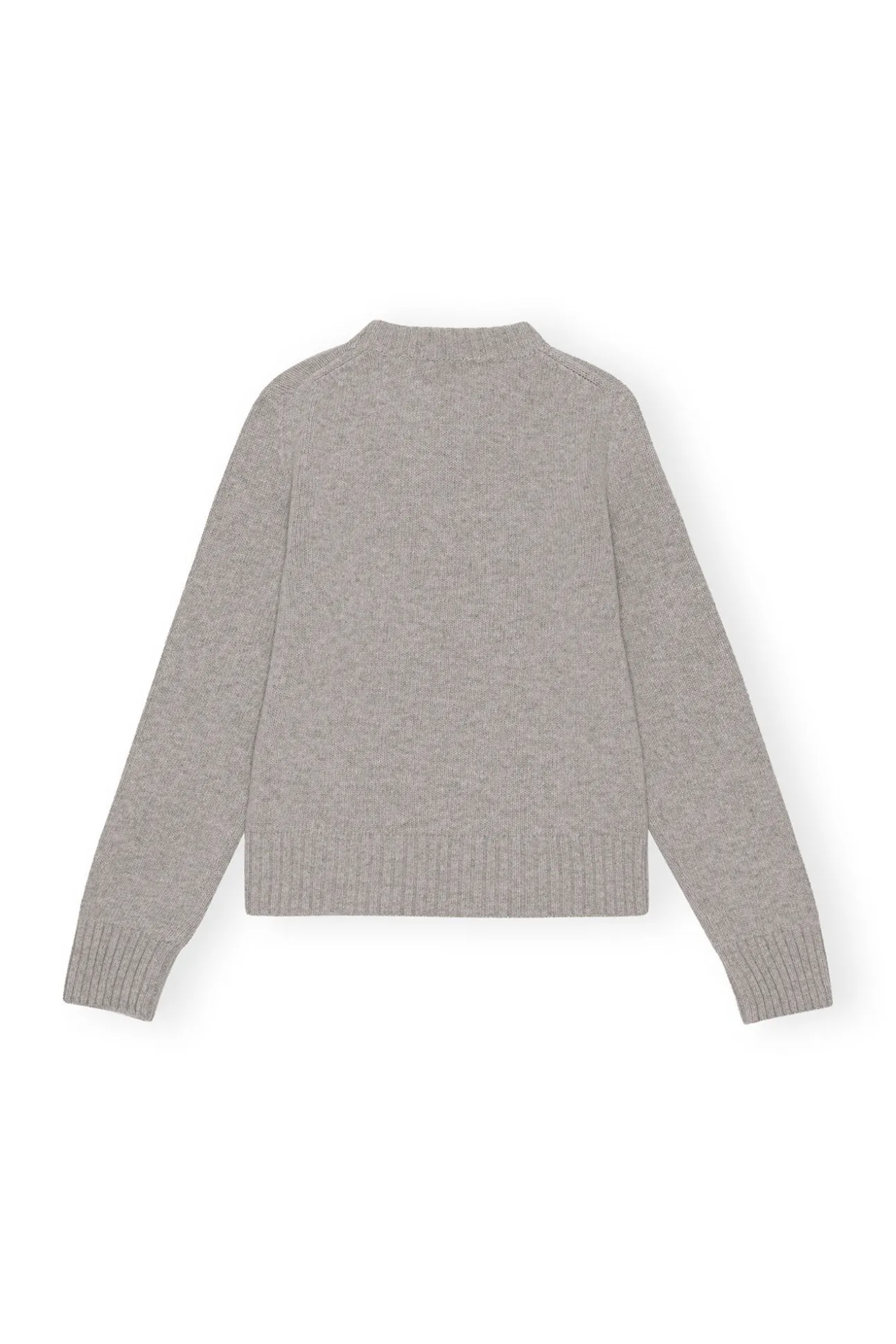 Sale GANNI Graphic O-Neck Pullover Oyster Gray