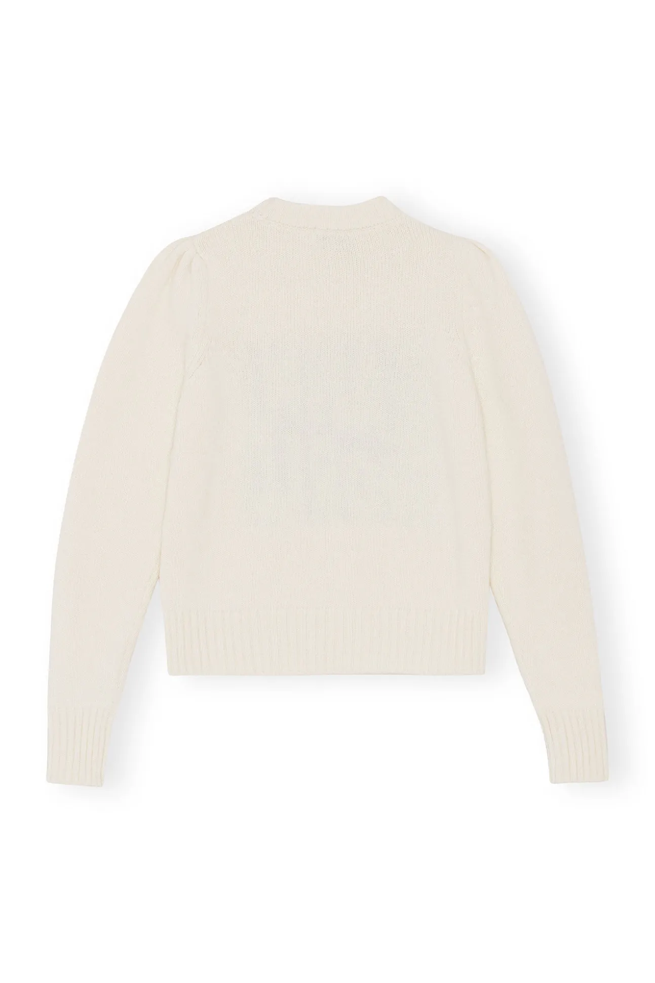 Best Sale GANNI Graphic Puff Shoulder World Egret