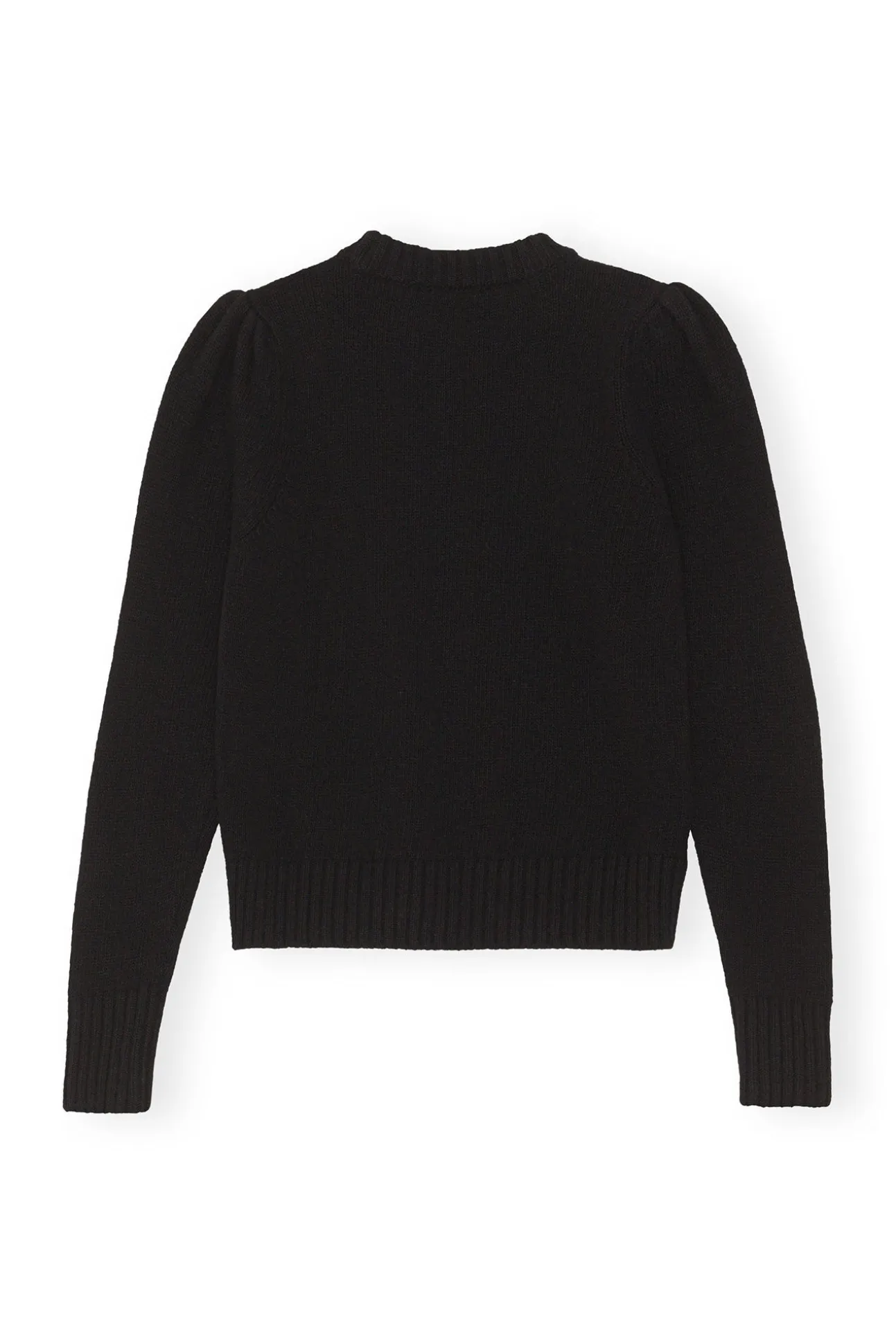 Shop GANNI Graphic Puff Shoulder World Black