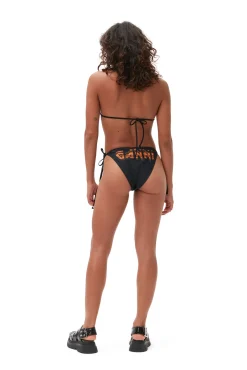 Clearance GANNI Graphic String Bikini Briefs Black