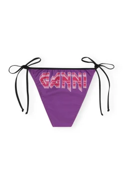 Outlet GANNI Graphic String Bikini Briefs Sparkling Grape