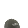 Shop GANNI Grun Bestickte Logo-Kappe Kalamata