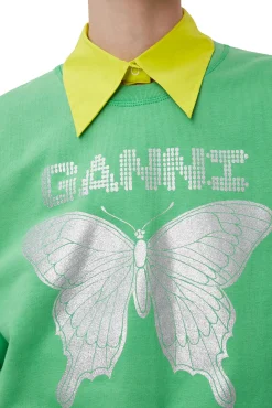 Store GANNI Grunes Butterfly-Sweatshirt Kelly Green