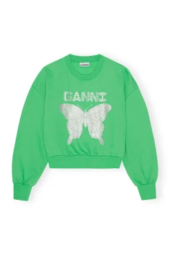 Store GANNI Grunes Butterfly-Sweatshirt Kelly Green