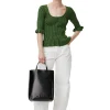 Best GANNI Grunes Volanttop Kelly Green