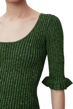 Best GANNI Grunes Volanttop Kelly Green