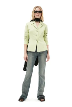 Best GANNI Hemd-Blazer Aus Stretch- Anzugstoff Lily Green