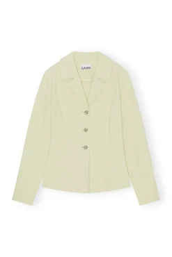 Best GANNI Hemd-Blazer Aus Stretch- Anzugstoff Lily Green